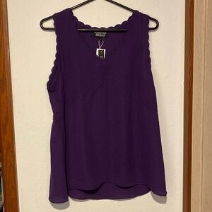 A super cute, size L, purple casual/dressy tank top/blouse